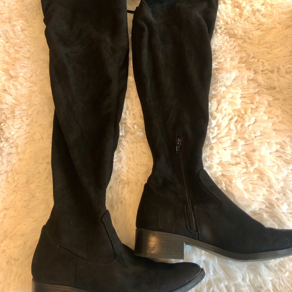 * SOLD*  Over the knee suede-like boots